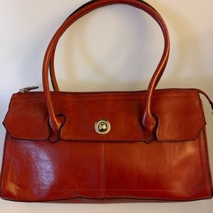 Wilsons Leather Rust Red Leather Satchel